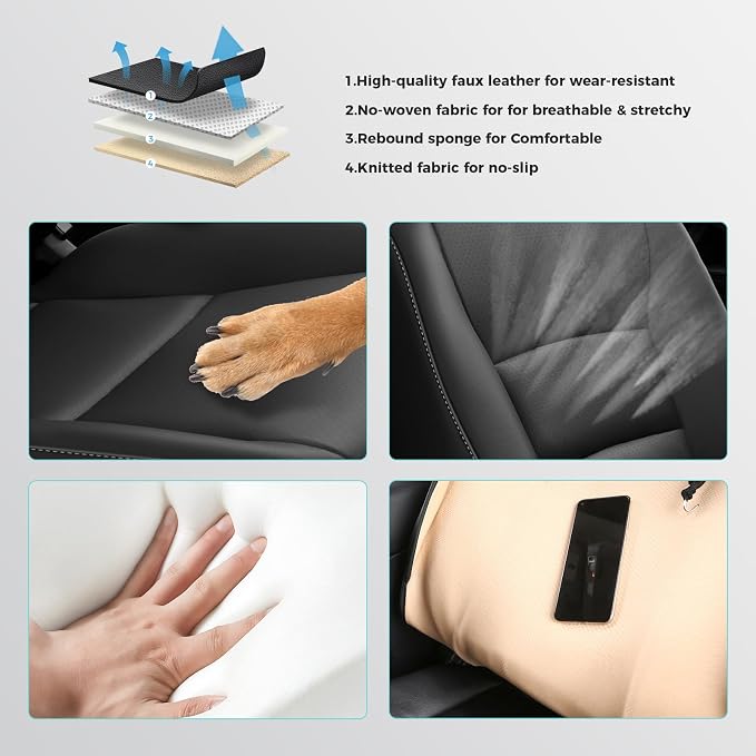 for Honda Pilot Seat Covers, Car Seat Protectors Full Set Custom Fit Pilot Elite - Image 7