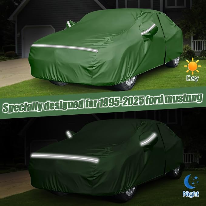 BOSSTONE Car Cover Custom Fit for Ford Mustang 1994-2025, Waterproof All - Image 8