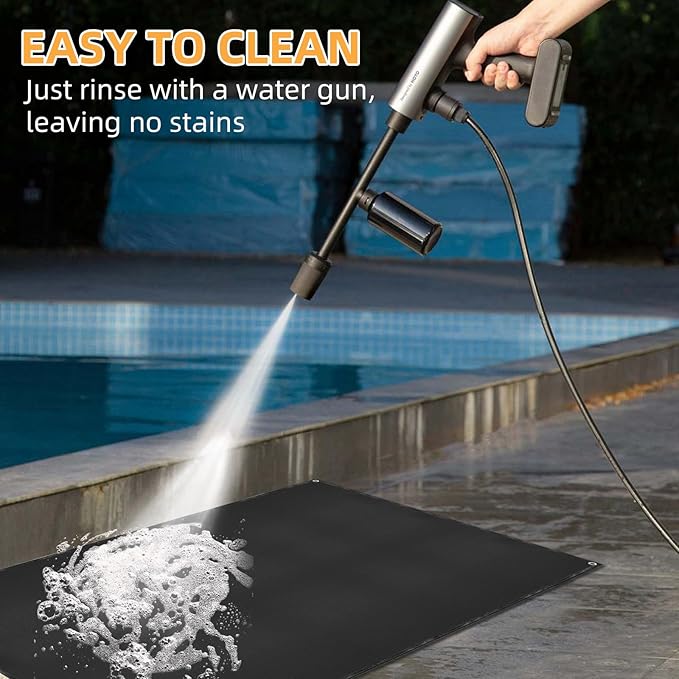 Under Grill Mat for Outdoor Grilling, 90 x 48 inches Double-Sided Fireproof - Image 6