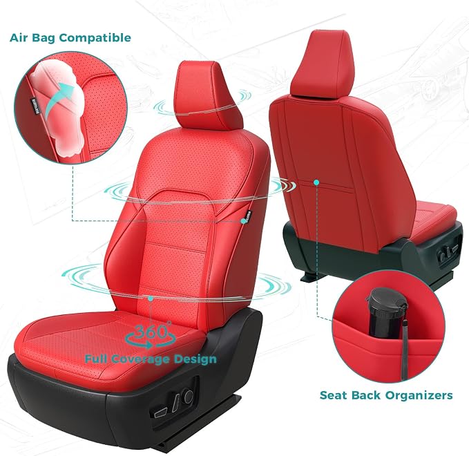 Leather Seat Covers for Toyota Camry 2025 LE SE Hybrid - Image 3