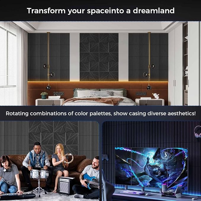 12 Pack Large Soundproof Wall Panels, 15.7 x 15.7 x 0.47 in Sound Proof Foam - Image 6