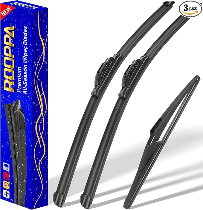 3 wipers Replacement for 2014-2021 2022 2023 Nissan Rogue, Windshield Wiper by ROOPPA