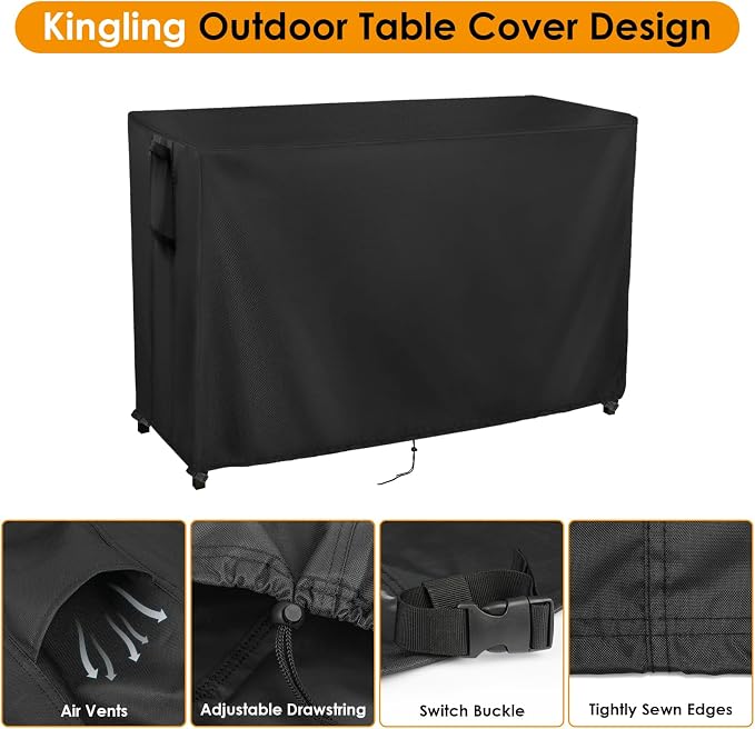 Kingling Outdoor Prep Table Covers, Waterproof Stainless Steel Table Cover - Image 2
