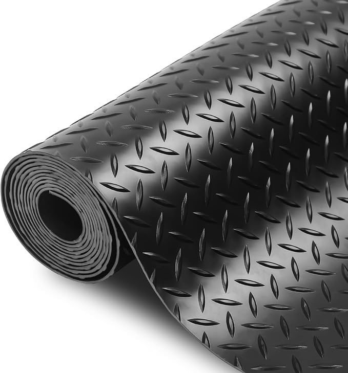SEAL 5 x 15 Ft Premium Garage Floor Mat, Solid 2.8mm Thickened Black Commercial by SEAL