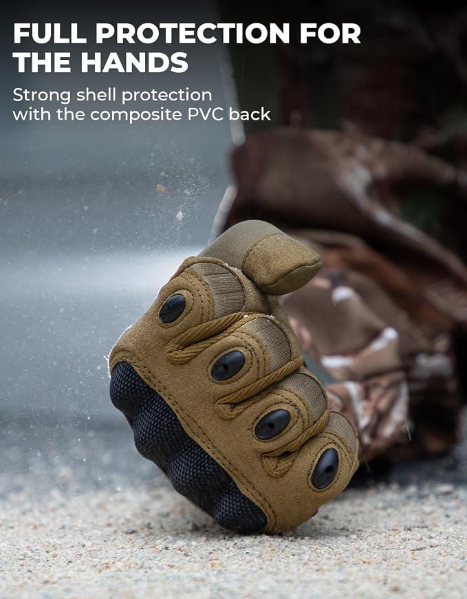 KEMIMOTO Tactical Gloves for Men, Touchscreen Motorcycle Gloves - Image 3