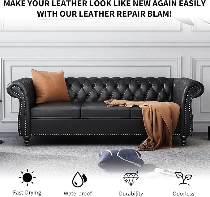 Black Leather Recoloring Balm, Leather Couch Scratch/Stain Remover, Leather - Image 7