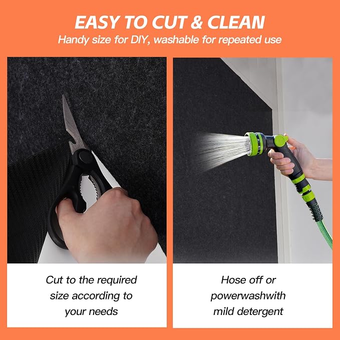 7.4'x 17' Garage Floor Mat & Oil Spill Mat, Heavy Duty Under Car Mat - Image 5