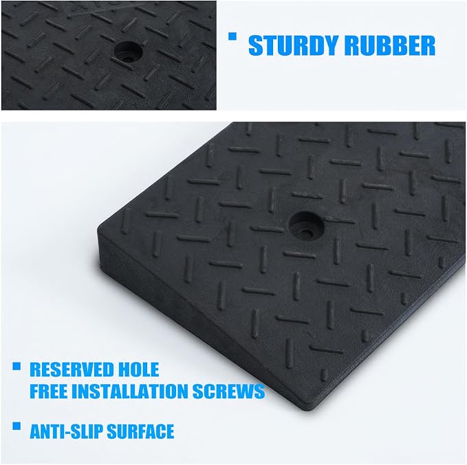 Heavy Duty Rubber Curb Ramps, 2 Pack, 6600 LBS/3T Capacity, - Image 5