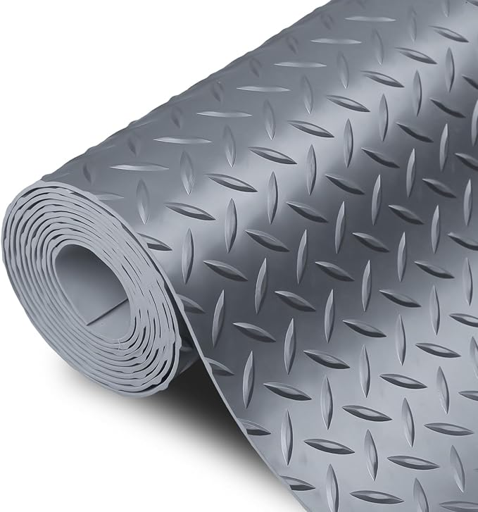 SEAL 4 x 6 Ft Premium Garage Floor Mat, Solid 2.8mm Thick Gray Commercial Grade by SEAL