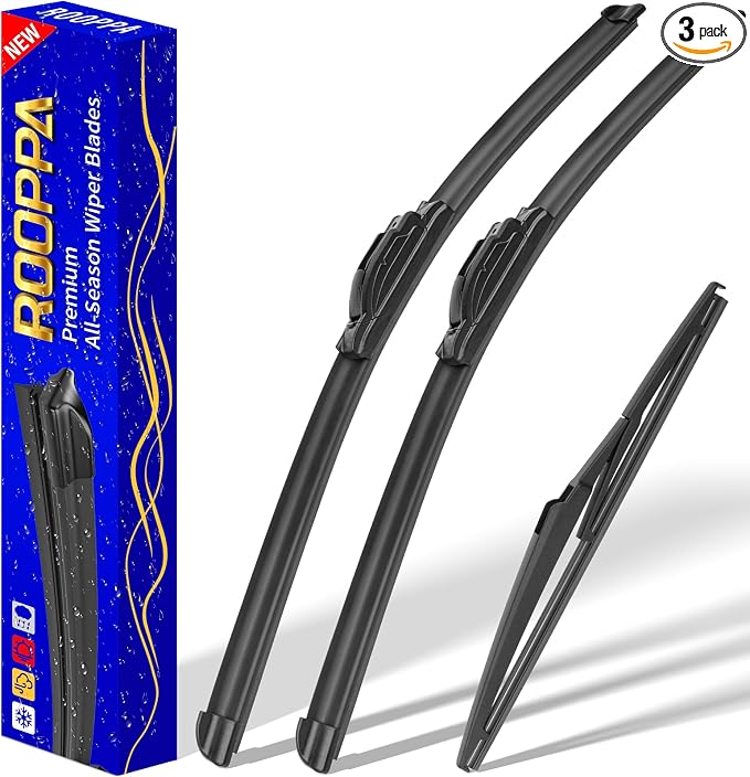 3 wipers Replacement for 2009-2016 Toyota Venza, Windshield Wiper Blades by ROOPPA