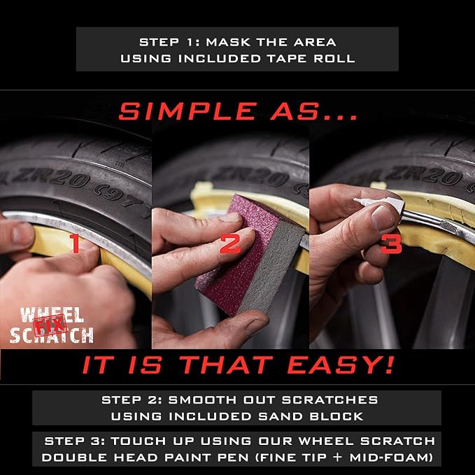 Gloss Black Rim Touch Up Paint Kit, Car Wheel Scratch Repair Kit, Wheel Touch - Image 7