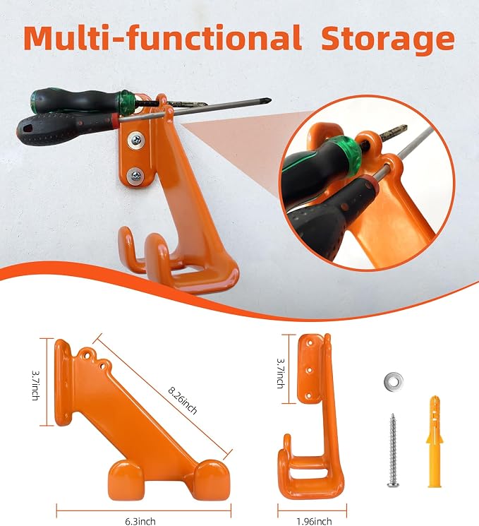 Chainsaw Hanger, 2 Pack Chainsaw Wall Mount, Heavy Duty Chainsaw Holder - Image 4