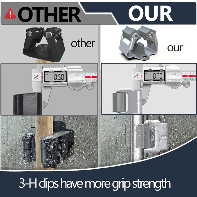 3-H 4 Pack Mop and Broom Holder Big Size Hanging 1 KG Extra, Broom Hanger Wall - Image 2