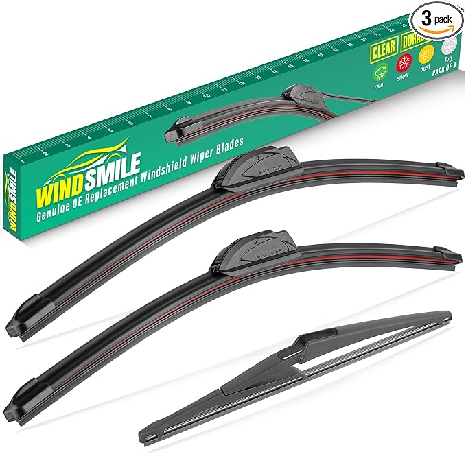 28" 18" 12" Windshield Wiper Blades Replacement by WINDSMILE