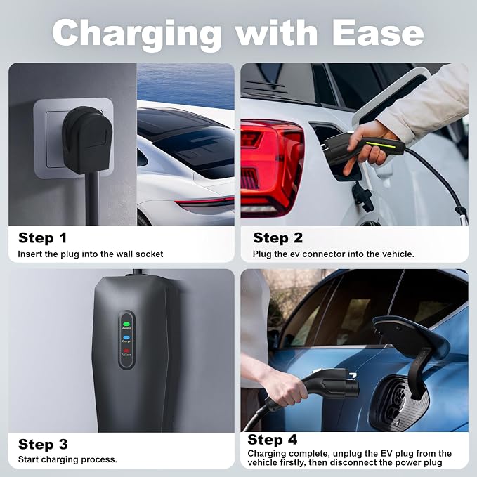 Level 2 EV Charger, 32A/7KW Electric Vehicle Portable Charger - Image 7