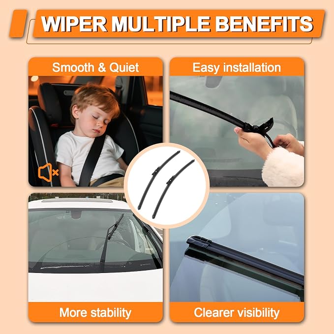 HULADAED® 28'' 28'' 12'' Windshield Wipers Replacement - Image 7
