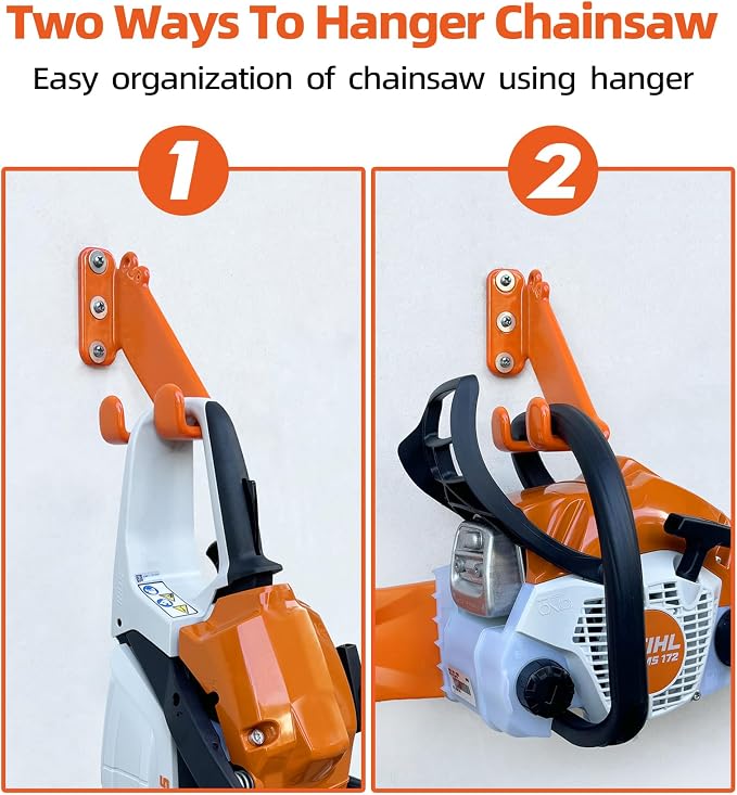 Chainsaw Hanger, 4 Pack Chainsaw Wall Mount, Heavy Duty Chainsaw Holder - Image 2