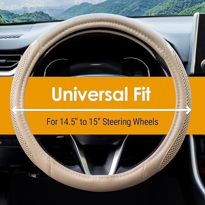 Cool Mesh Grip Car Steering Wheel Cover - Image 4