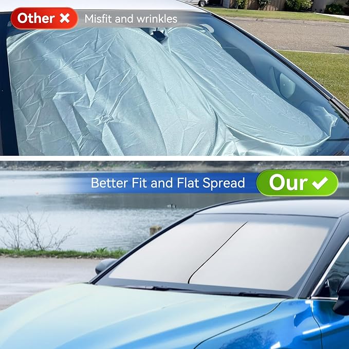 ARANA Car Windshield Sun Shade 2 Piece丨240T Thickened Front Window Sunshades - Image 3