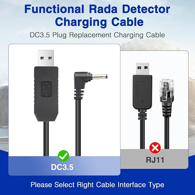 Radar Detector Power Cable for Cobr RAD350 380 450 480i 700i XRS9370 955 5300 - Image 5