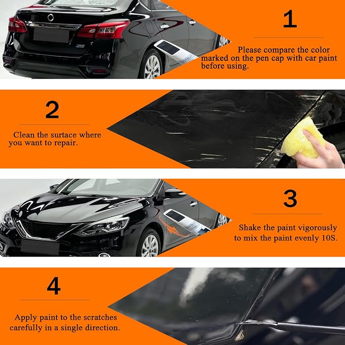 Q10 White Touch Up Paint for Nissan, Car Paint Pen Scratch Repair Two-In-One - Image 6