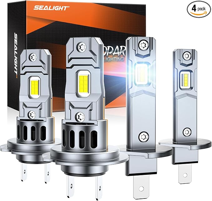 SEALIGHT H1 H7 Fog Bulbs Combo, 2024 Upgraded 100, 000LM Fog Lights by SEALIGHT