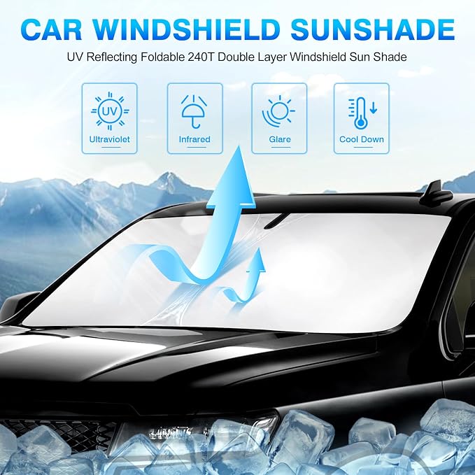 KUST Windshield Sun Shade for Toyota Tacoma 2016-2025 2026 Accessories 2Dr 4Dr - Image 2
