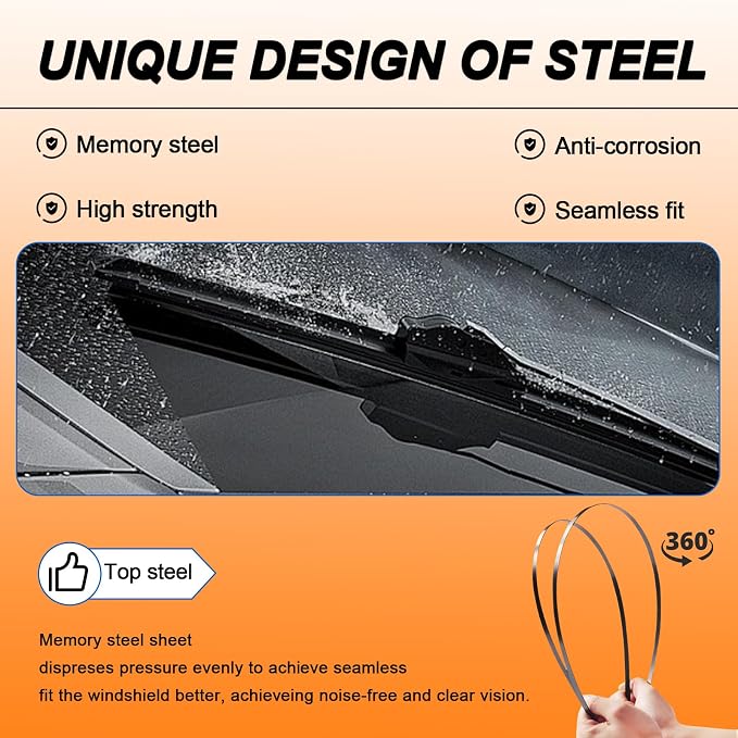 HULADAED® 26''+18''+16'' Windshield Wipers Replacement - Image 5