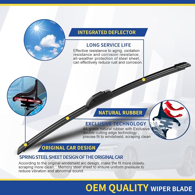 3 wipers Replacement For 2010 2011 2012 2013 2014 2015 Lexus RX350 RX450h - Image 4
