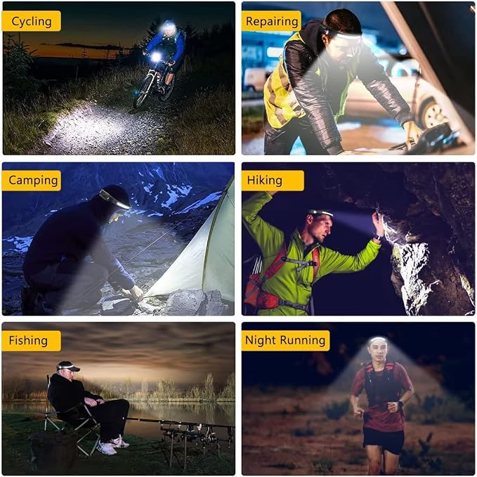Headlamp Rechargeable, 230° Wide Beam Head Lamp LED - Image 8