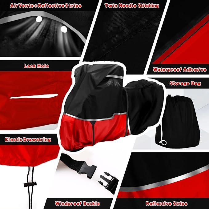420D Motorcycle Cover Suitable for Kawasaki Vulcan 650 900 1500 and Eliminator - Image 3