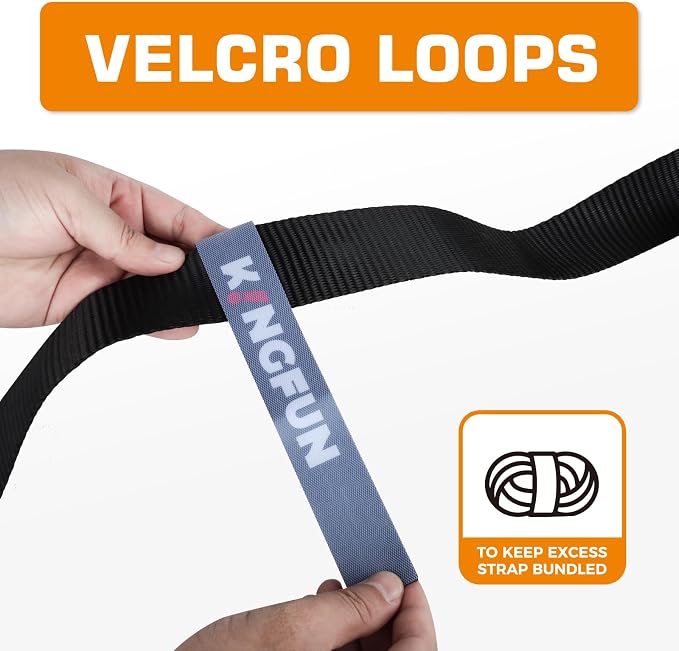 Kingfun Car Tie Down Straps for Trailers 4 Pack Lasso Straps - Image 7