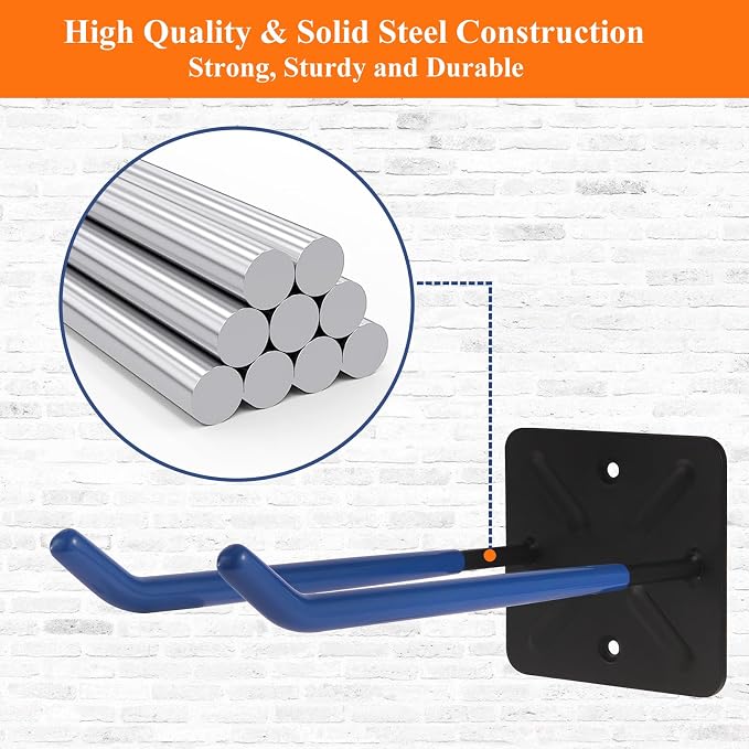 Steel Garage Storage Hooks Wall Tool Organizer, 14 Inch Garage Hook Heavy Duty - Image 6