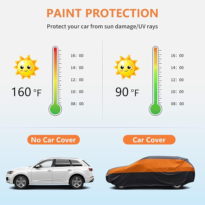 SUV Car Cover Waterproof All Weather, Cover Full Exterior Cover Windproof - Image 8