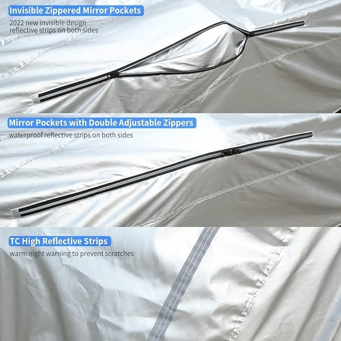 Tecoom Hard Shell Car Cover Waterproof UV-Proof Windproof - Image 2