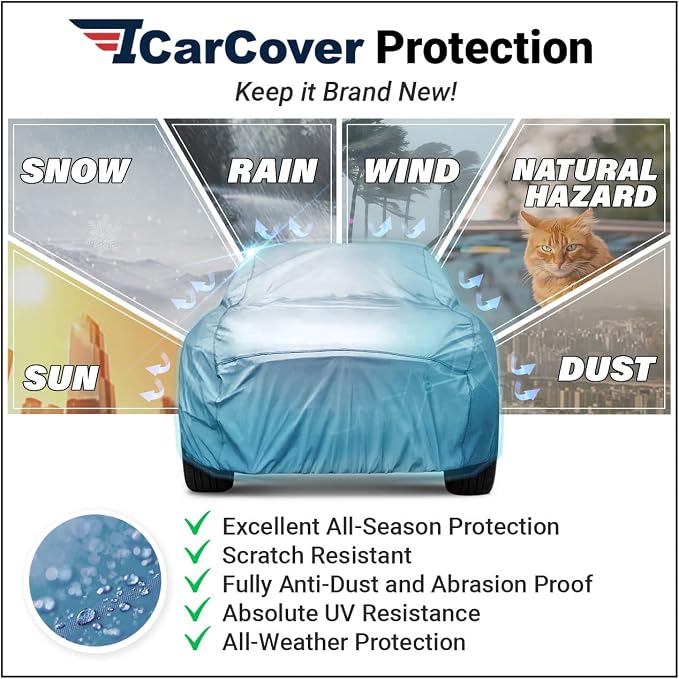 iCarCover Premium Car Cover for 1978-1981 Pontiac Lemans Wagon Heavy Duty - Image 5