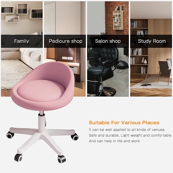 Rolling Stool Set of 3 Rolling Hydraulic Salon Stool - Image 5