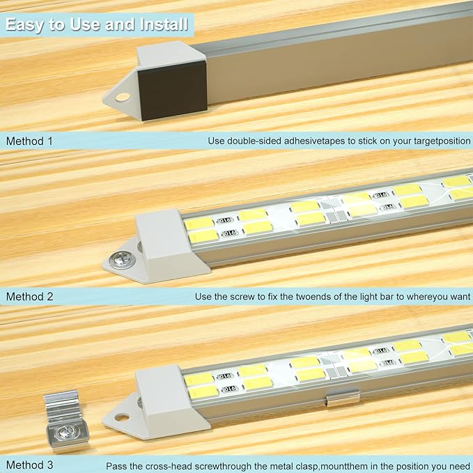 12V LED Light Bar Waterproof, 12V LED Light Strip 54 LEDs 7000K White Color - Image 5