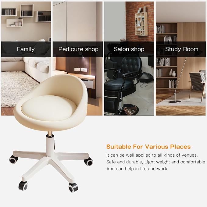 Rolling Stool Set of 6 Rolling Hydraulic Salon Stool - Image 5