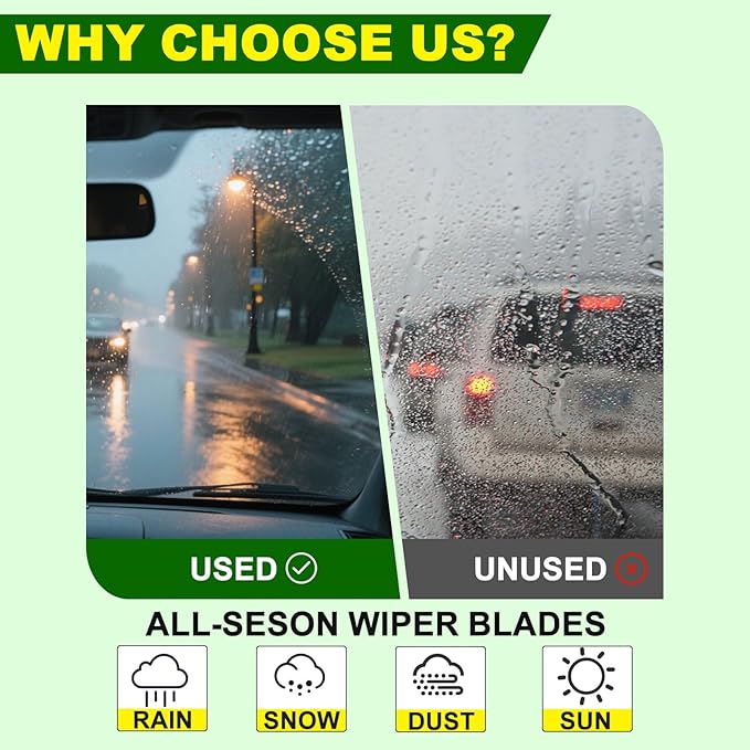 OEM Quality 28in + 14in Premium All-Season Windshield Wiper Blades - Image 4