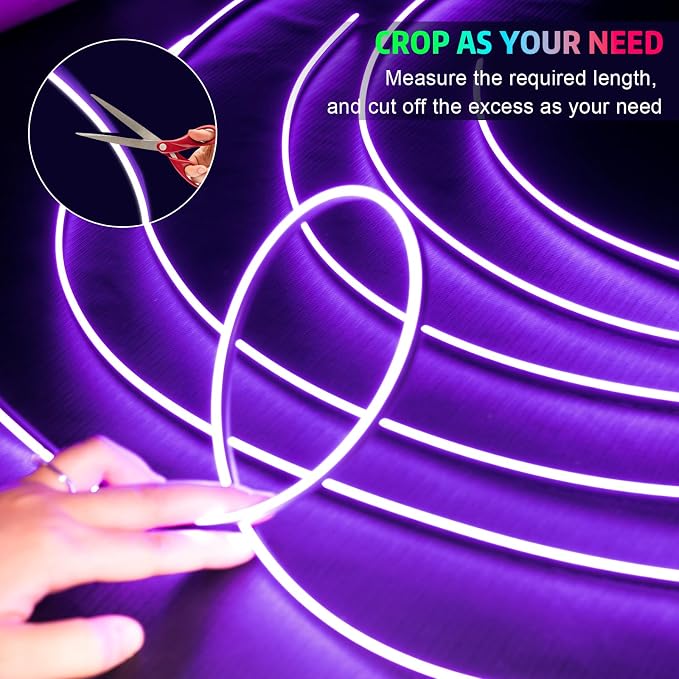 Acrylic Interior Car LED Strip Light, AMKI Car Neon Light - Image 6