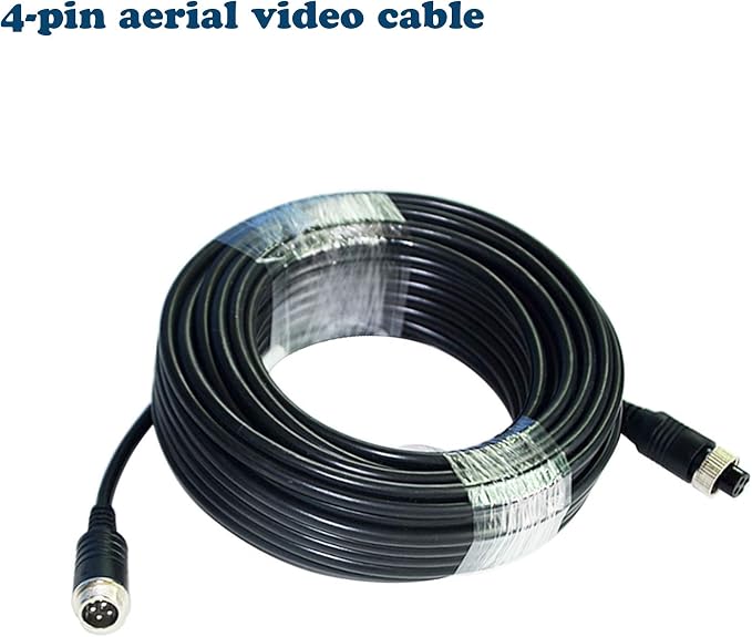 (17FT / 5m Backup Camera Cable, 4-pin Aviation Video Extension Cable, Car Video - Image 2