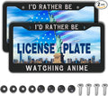 License Plate Cover Black and White License Plate Frames I’D Rather Be Watching by Unknown