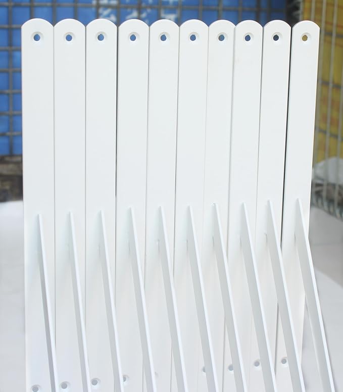 12 Pack L22 x H 12" White Heavy Duty Shelf Brackets - Image 5