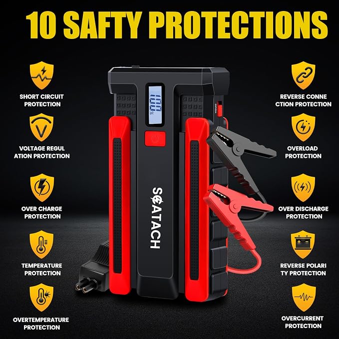 Scatach 002 5000A Car Battery Jump Starter, 12V Jump Starter Battery Pack - Image 2