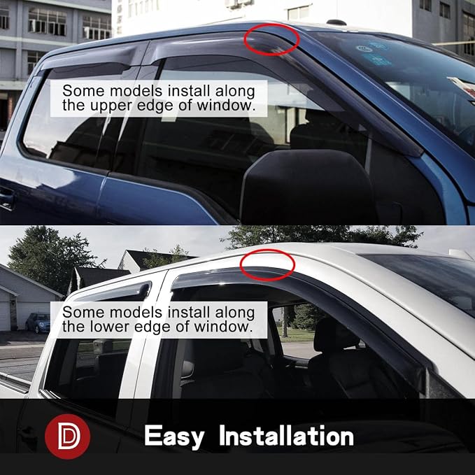 Original Side Rain Guards, Window Visors fit - Image 6