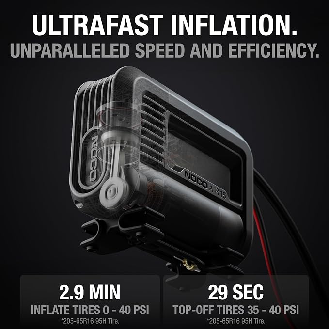 NOCO AIR15: UltraFast 15A Tire Inflator - 12V Portable Air Compressor Pump - Image 3
