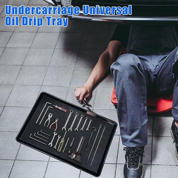 3 Pack Extra Large Oil Drip Pan, 35.4 x 24 x 1.6 in Oil Change Drain Pan - Image 6