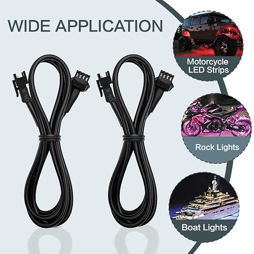12 Pcs 4 Pin RGB Extension Cable RGB Wire - Image 3