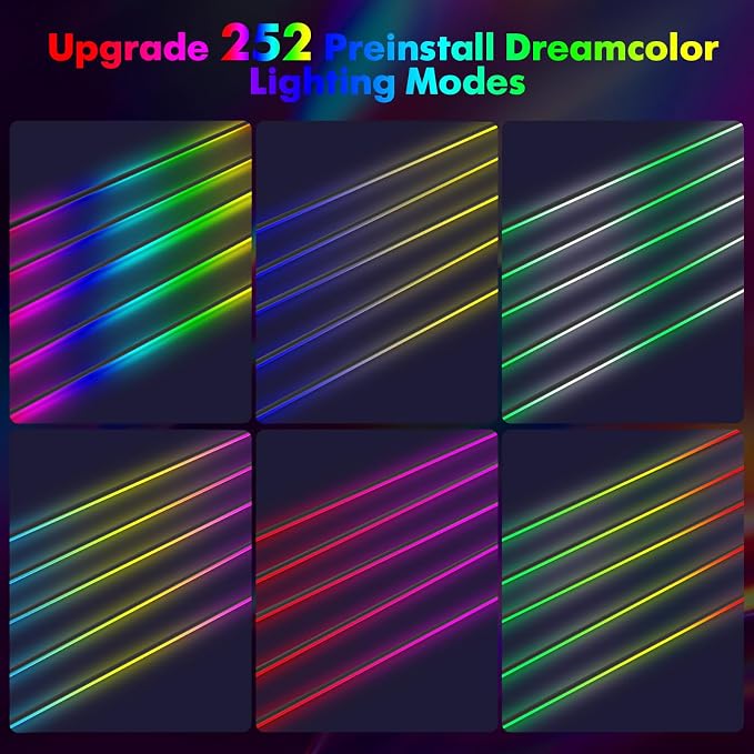 New Version Dreamcolor Acrylic Car Interior Lights 18 in 1 RGB Car Ambient - Image 4